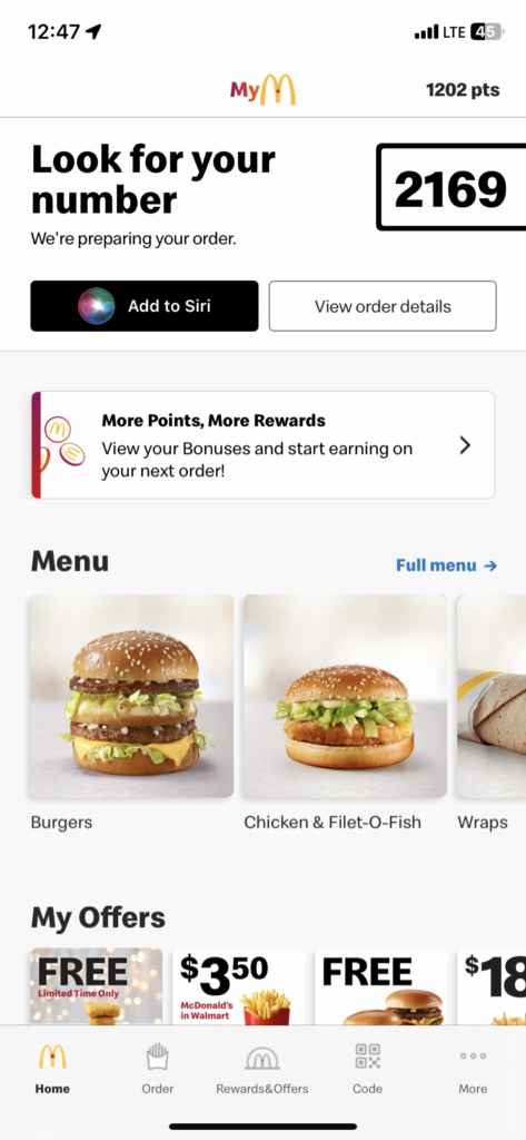 Hamburger menu